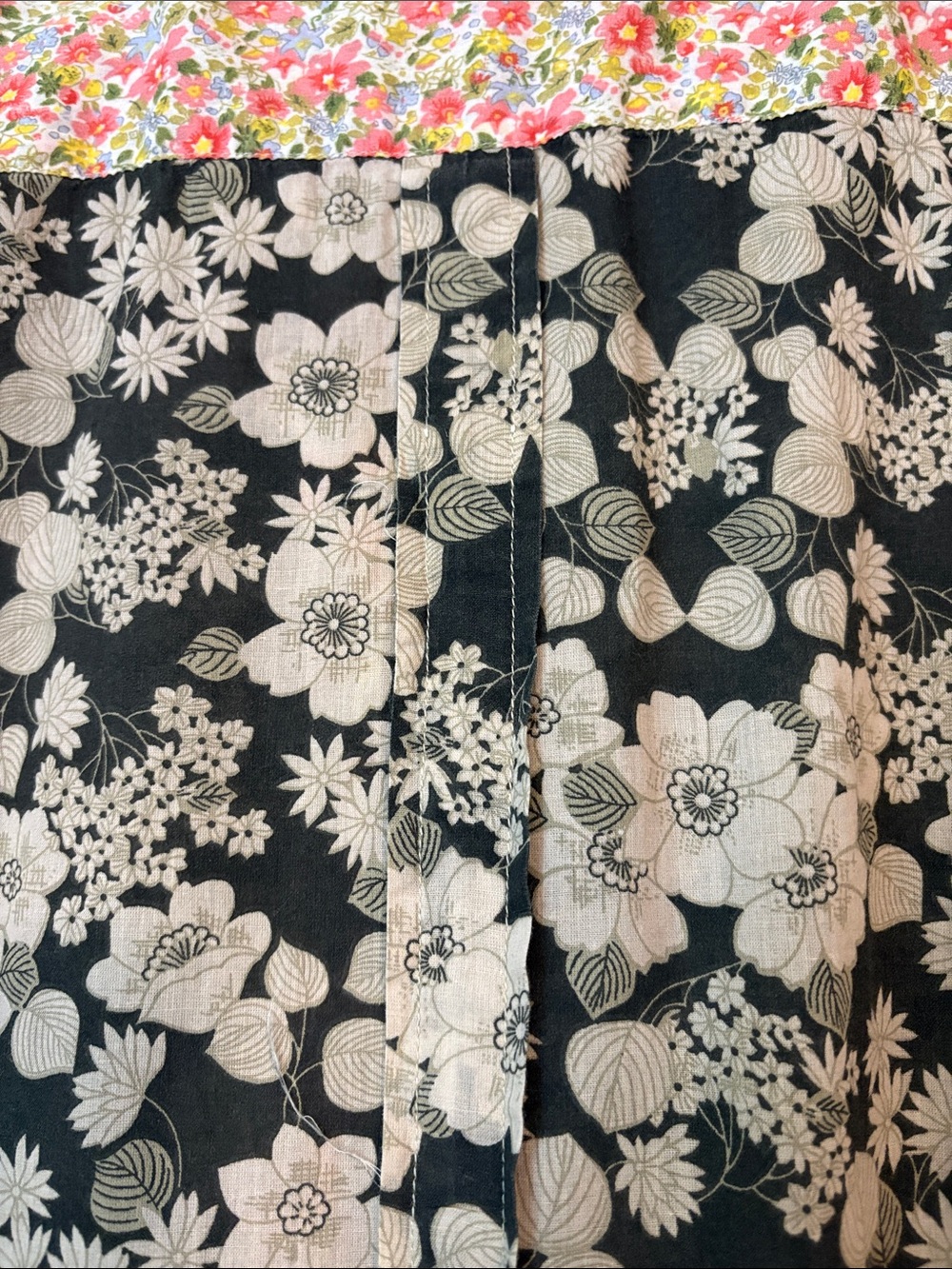Natural Life Boho Relaxed Fit Floral Patchwork Ling Sleeve Buttondown Top Size M - Picture 8 of 9